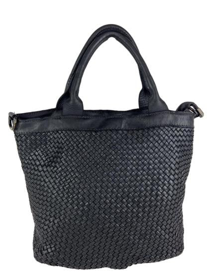 5901 Leather Weave Handbag/Shoulder Bag