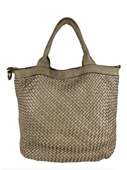 5901 Leather Weave Handbag/Shoulder Bag
