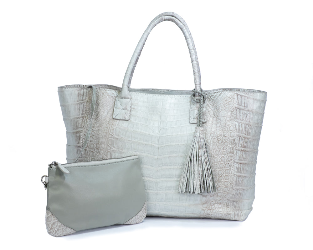 
                
                    Load image into Gallery viewer, 3602 Crocodile Belly Tote
                
            